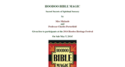 Desktop Screenshot of hoodoobiblemagic.com